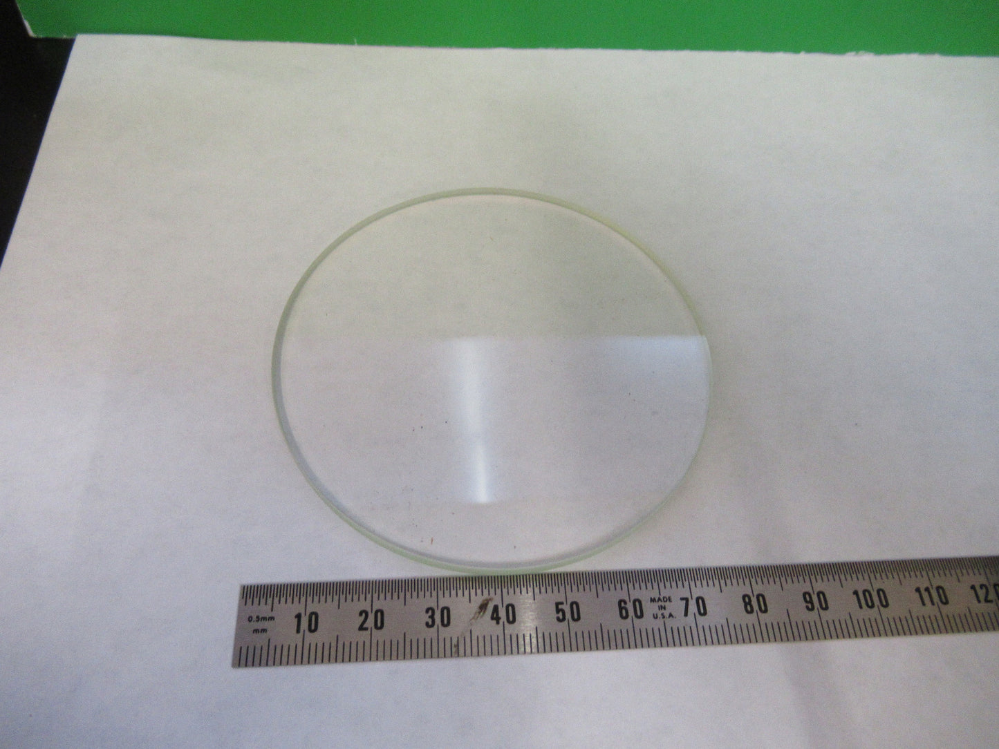 OPTICAL BK7 FLAT GLASS WINDOW OPTICS STAGE MICROSCOPE 80mm AS PICTURED S1-B-04