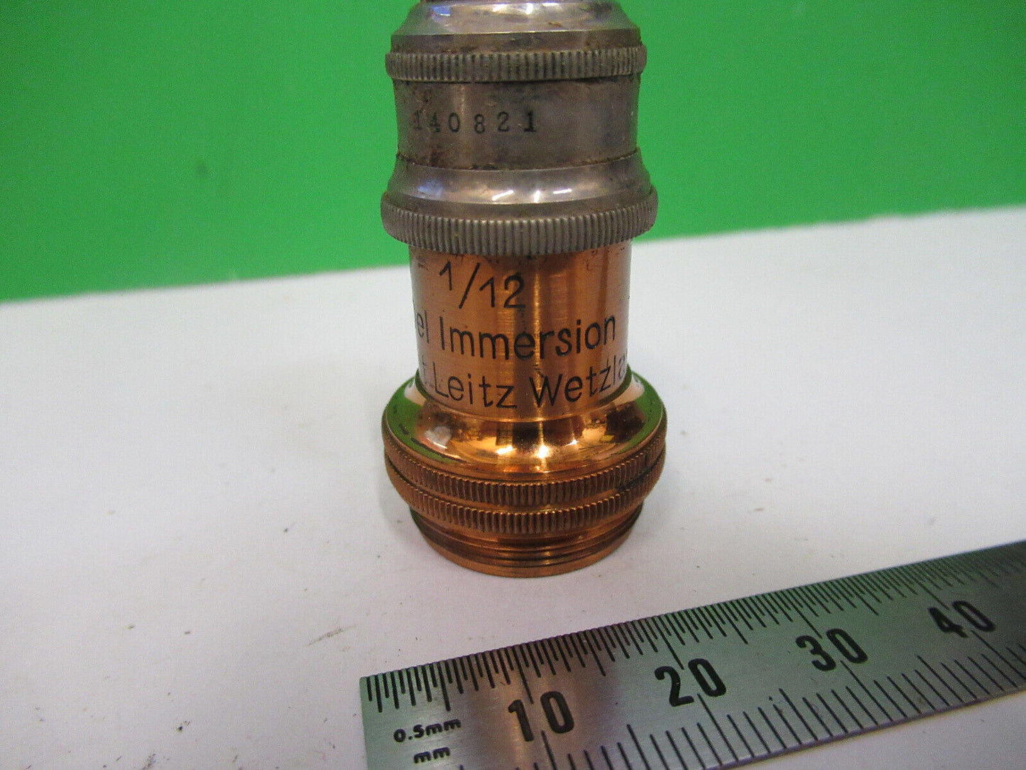 ANTIQUE LEITZ GERMANY OBJECTIVE 100X LENS MICROSCOPE PART AS PICTURED X5-A-28