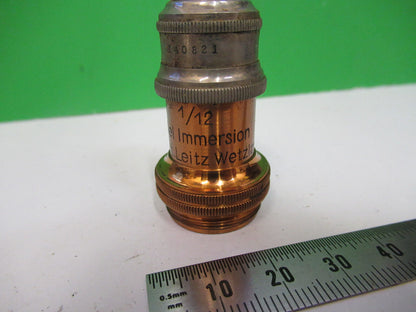 ANTIQUE LEITZ GERMANY OBJECTIVE 100X LENS MICROSCOPE PART AS PICTURED X5-A-28
