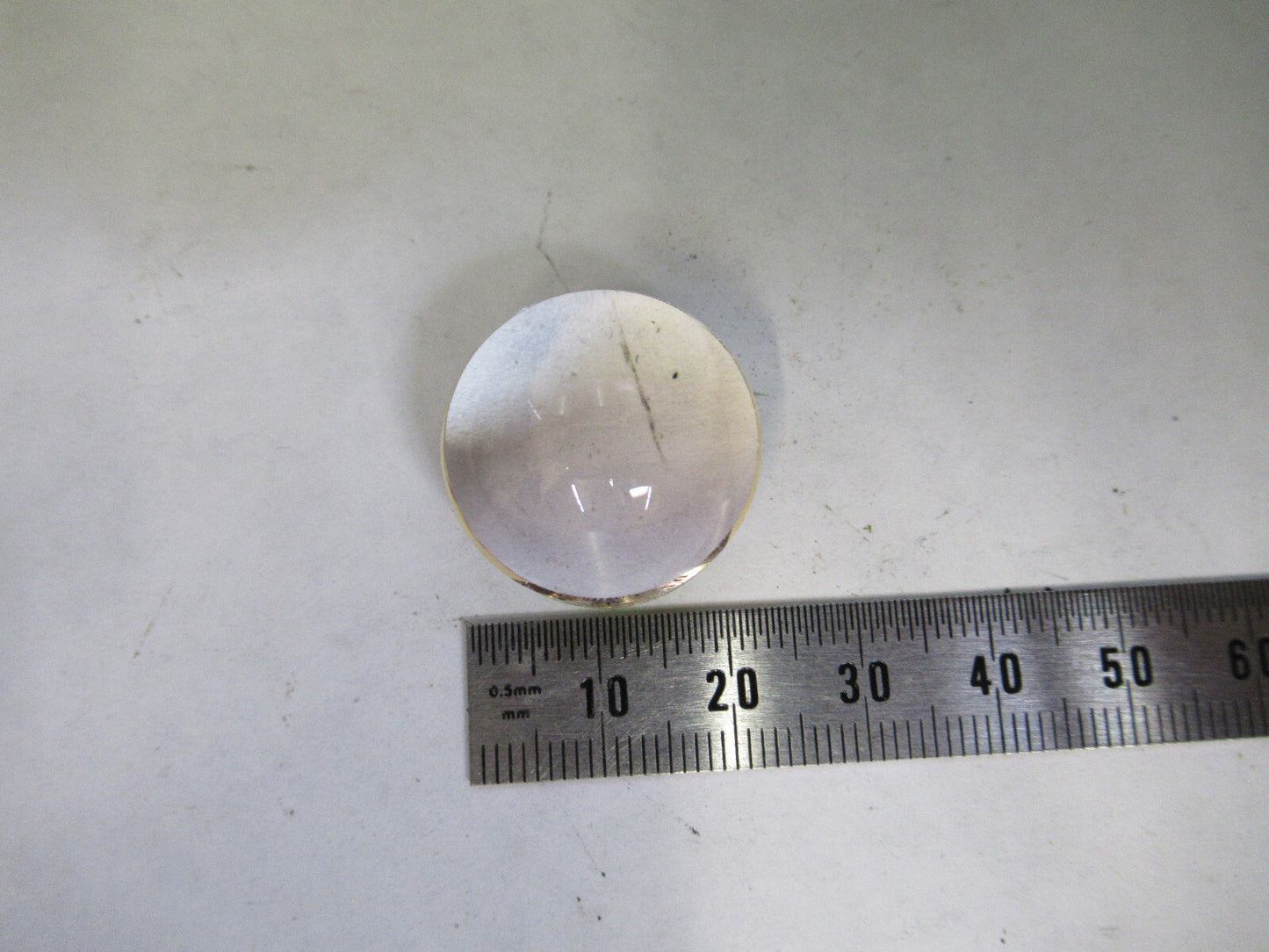 OPTICAL RARE PLANO HIGHLY CONVEX LENS GLASS OPTICS  AS PICTURED X9-B-85