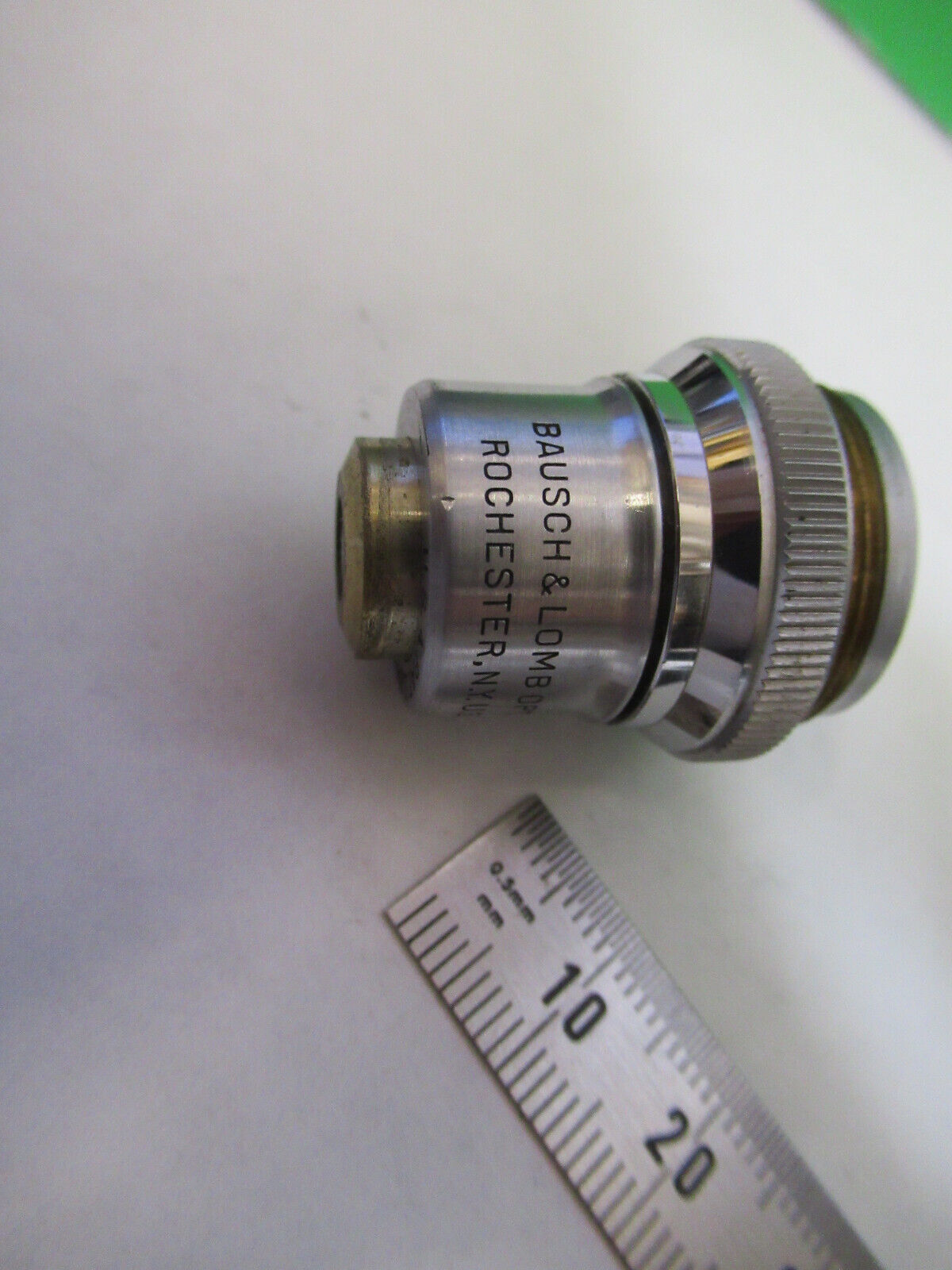 BAUSCH LOMB OBJECTIVE  3.2X 28mm LENS OPTICS MICROSCOPE PART AS PICTURED G8-A-40