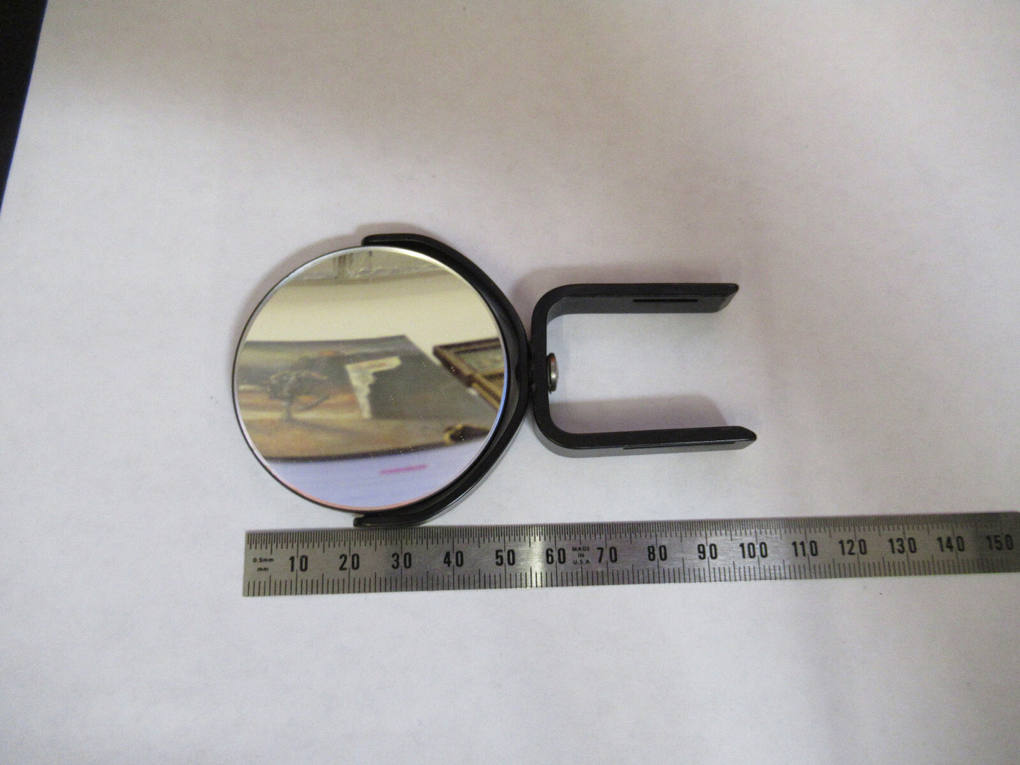 ANTIQUE BAUSCH LOMB MIRROR OPTICS MICROSCOPE PART AS PICTURED &Y3-A-04