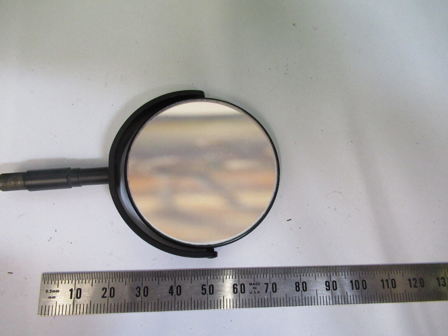 ANTIQUE BAUSCH LOMB OPTICS MIRROR ASSEMBLY MICROSCOPE PART AS PICTURED X5-A-19