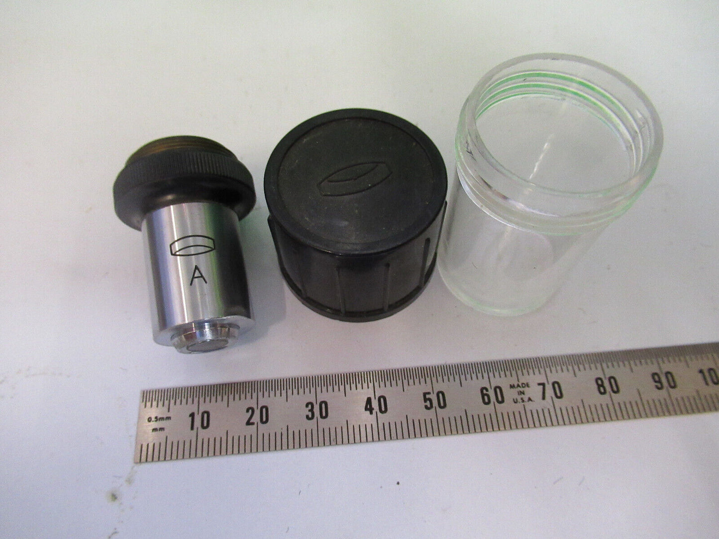 JAPAN OBJECTIVE A 10X LENS OPTICS MICROSCOPE PART AS PICTURED X5-A-27