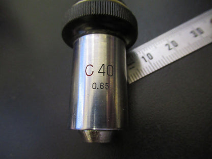OLYMPUS JAPAN OBJECTIVE C 40X LENS MICROSCOPE PART AS PICTURED G8-A-58