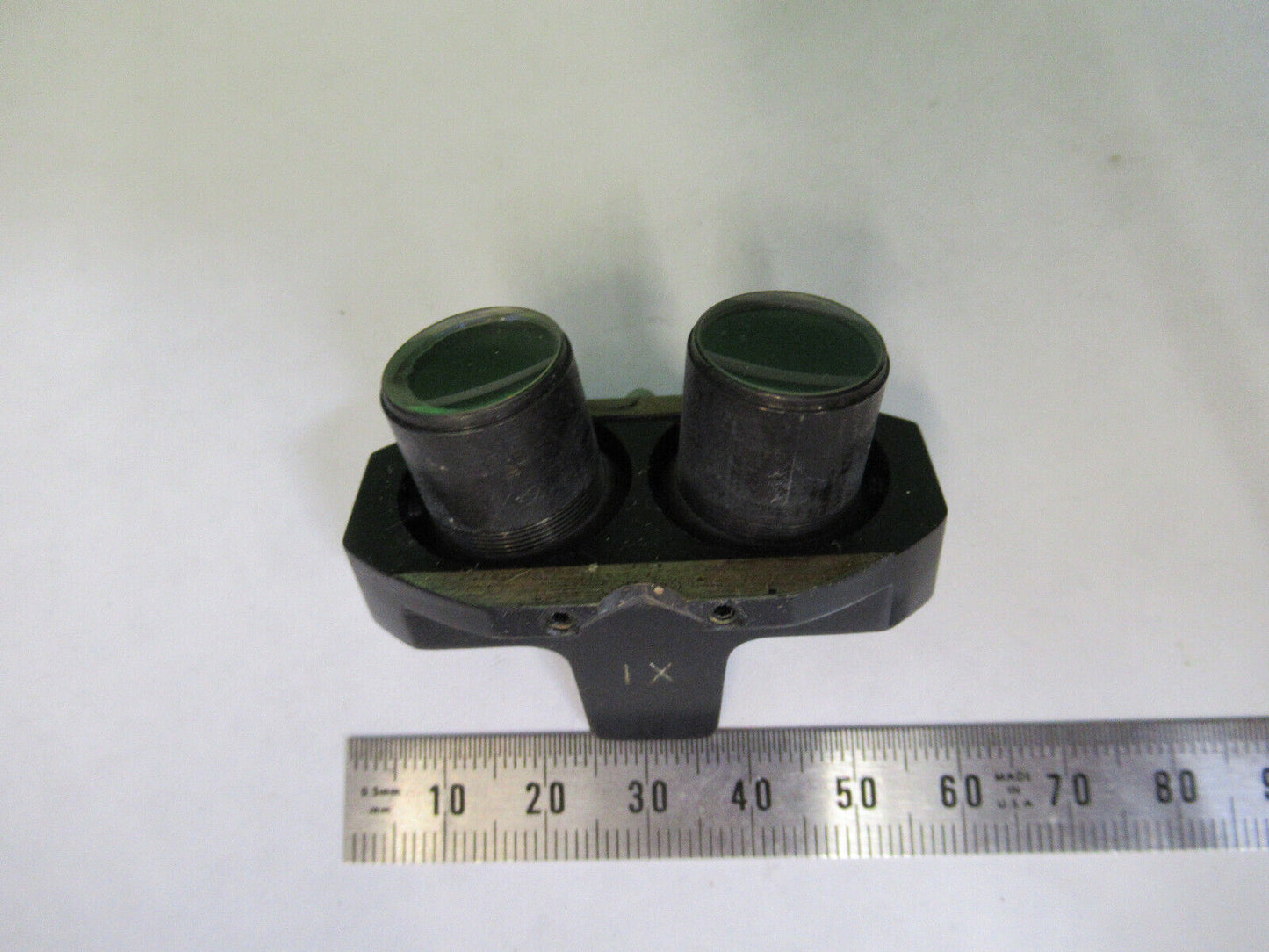 AO 1X ANTIQUE  STEREO OBJECTIVE LENS MICROSCOPE PART as pictured X7-A-52