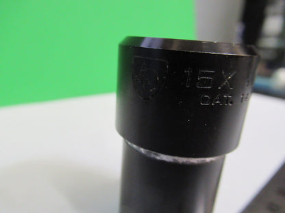 AO CAT 147  15X EYEPIECE LENS OCULAR MICROSCOPE PART as pictured X7-A-24