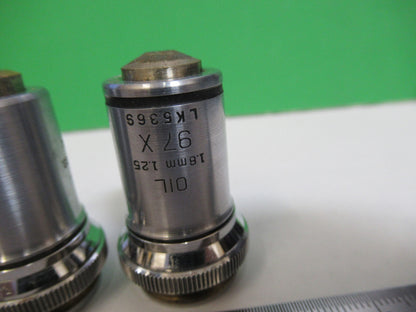 BAUSCH LOMB OBJECTIVE  LOT 10X 43X 97X MICROSCOPE PART AS PICTURED G8-A-41