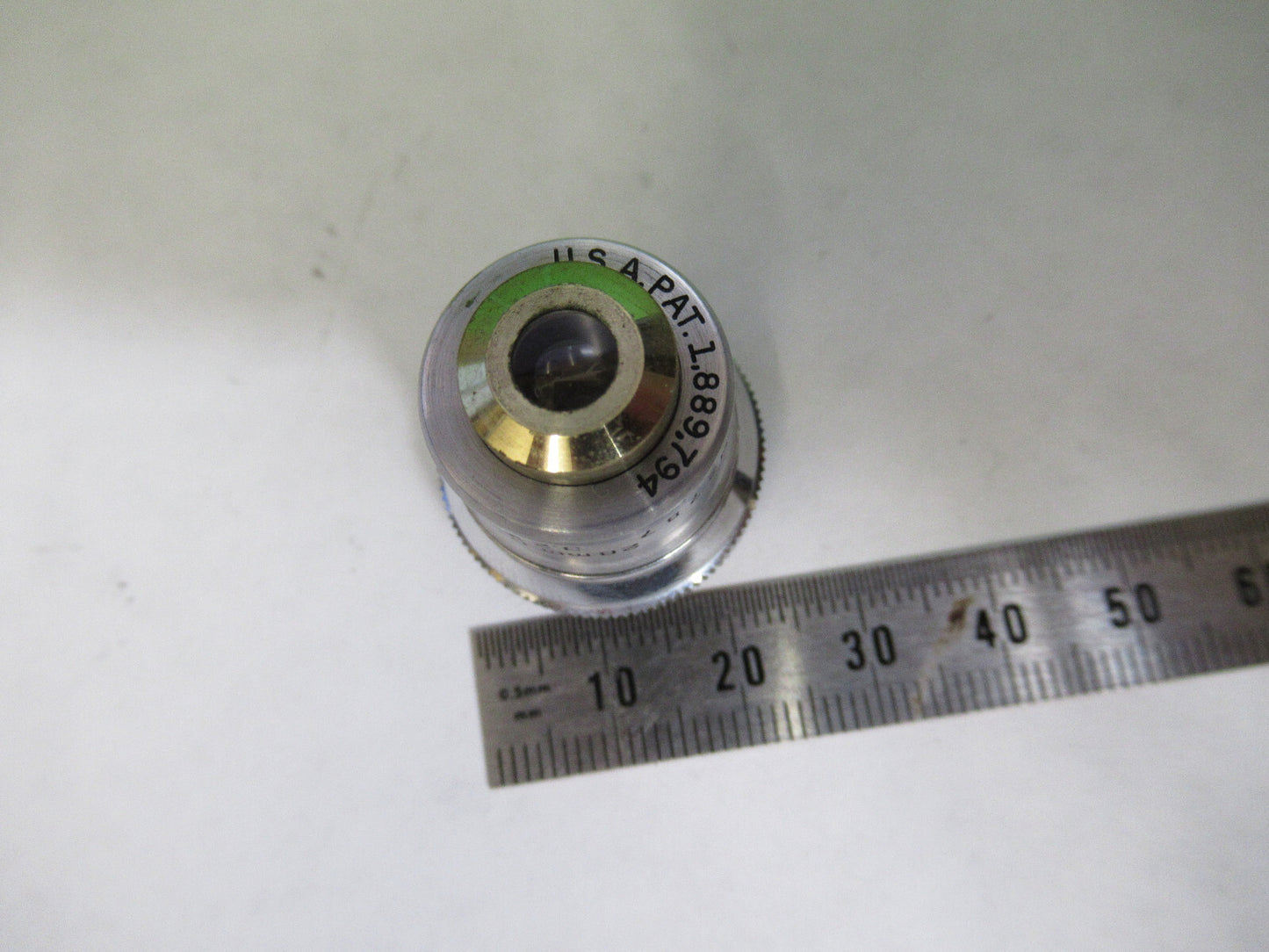 BAUSCH LOMB OBJECTIVE  3.2X 28mm LENS OPTICS MICROSCOPE PART AS PICTURED G8-A-40