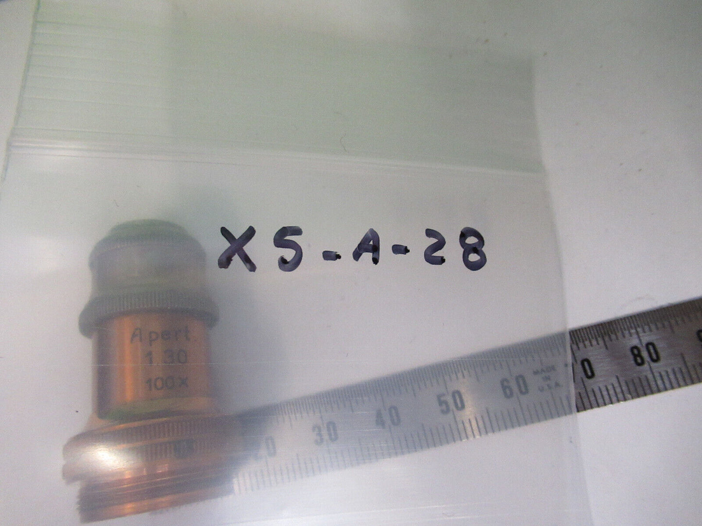 ANTIQUE LEITZ GERMANY OBJECTIVE 100X LENS MICROSCOPE PART AS PICTURED X5-A-28