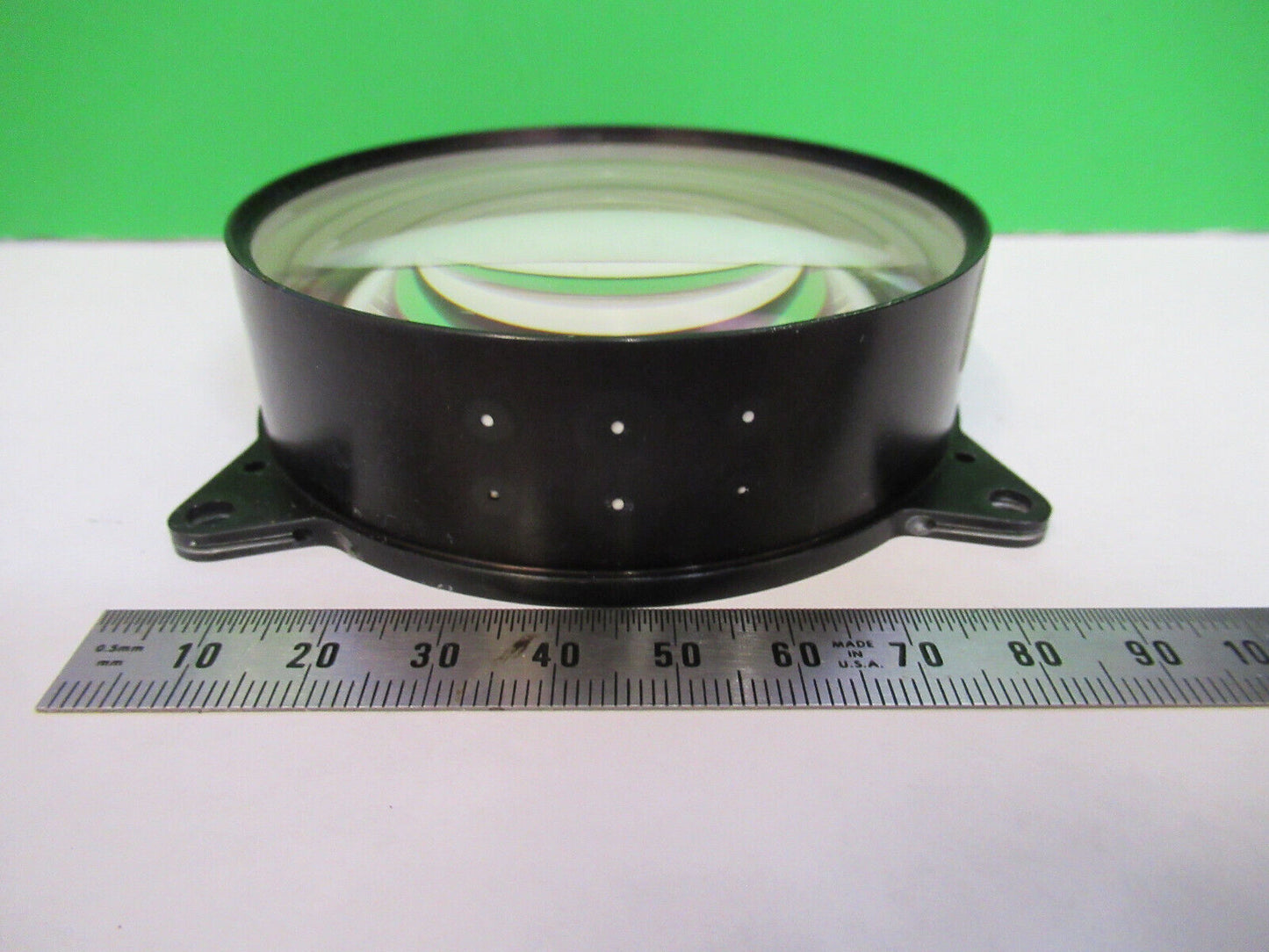 OPTICAL MIL SPEC LARGE MOUNTED LENS LASER OPTICS AS PICTURED G8-A-33