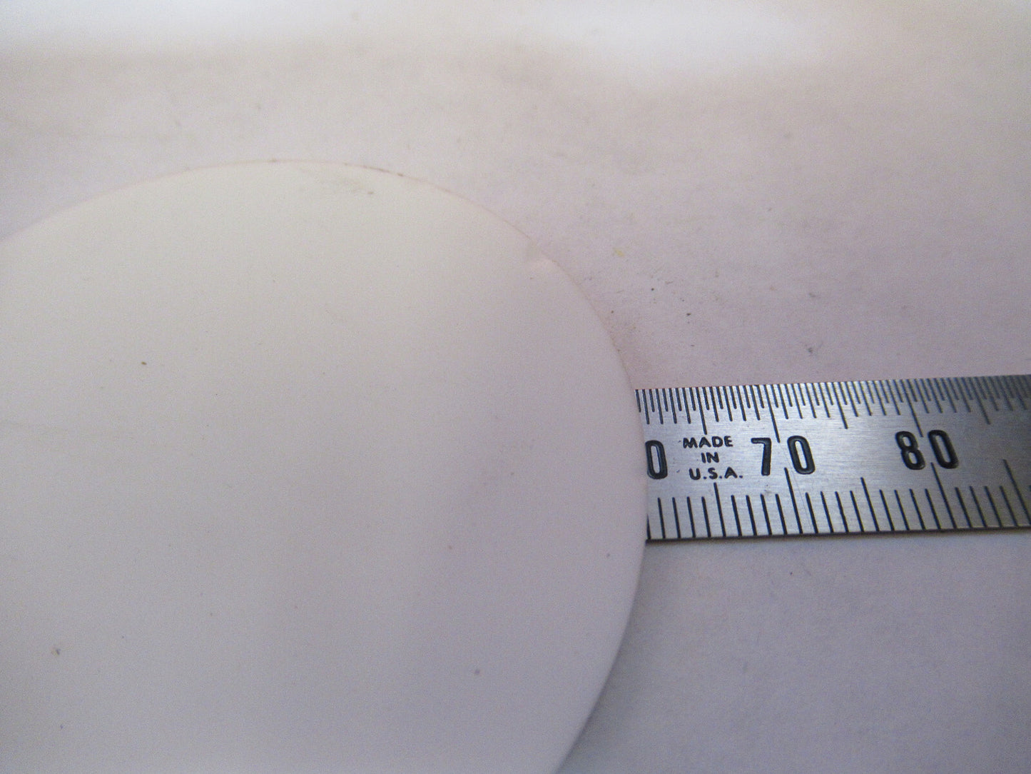 SAMPLE THICK ALUMINA DISC STAGE OR OPAQUE OPTICS AS PICTURED  Y2-A-95