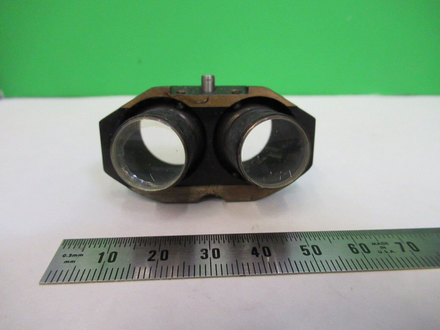 AO 1X ANTIQUE  STEREO OBJECTIVE LENS MICROSCOPE PART as pictured X7-A-52