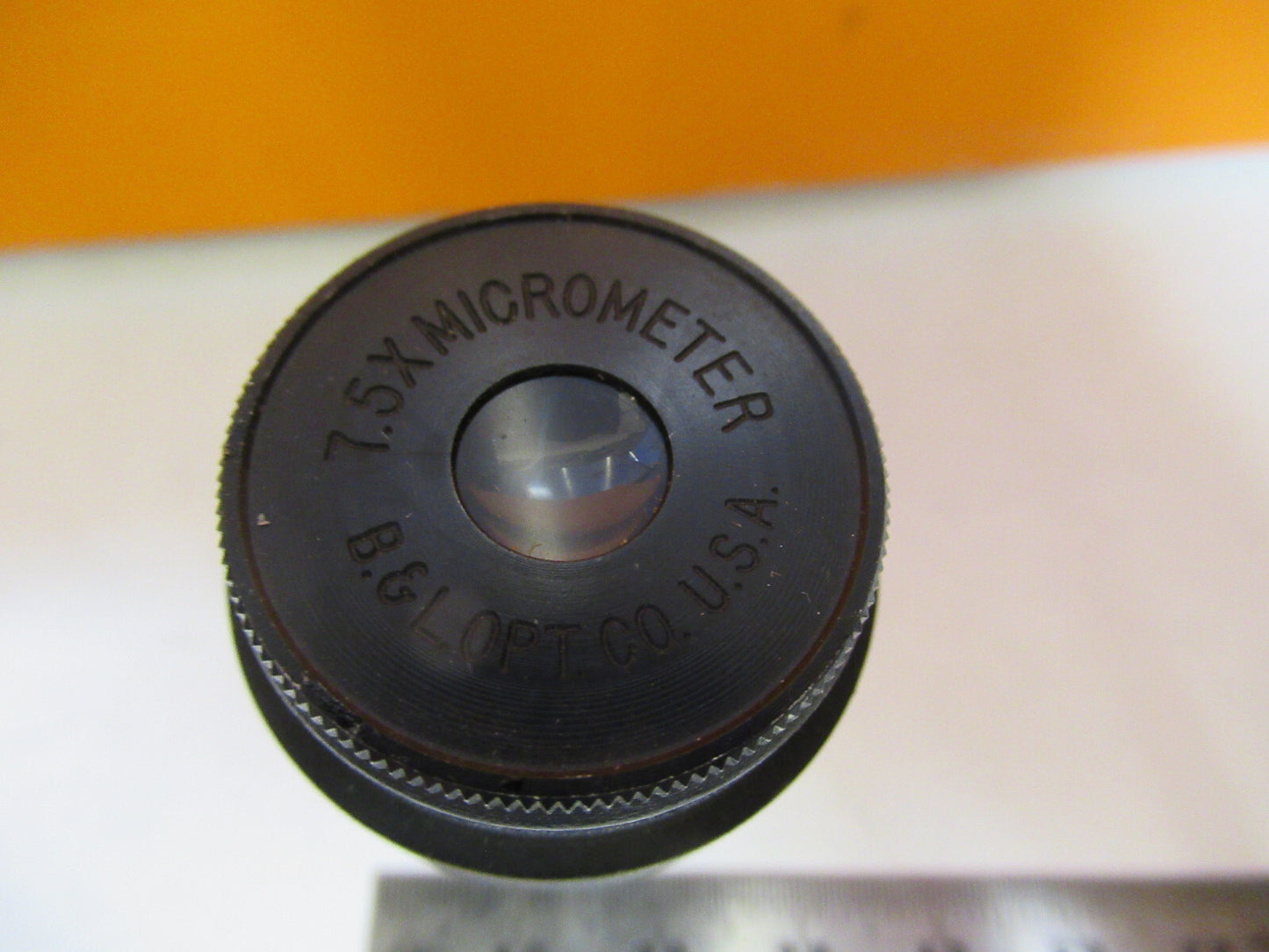 BAUSCH LOMB MICROMETER 7.5X OCULAR EYEPIECE MICROSCOPE PART AS PIC y3-a-19