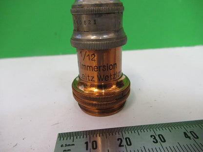 ANTIQUE LEITZ GERMANY OBJECTIVE 100X LENS MICROSCOPE PART AS PICTURED X5-A-28
