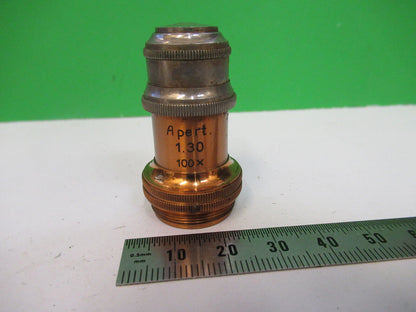 ANTIQUE LEITZ GERMANY OBJECTIVE 100X LENS MICROSCOPE PART AS PICTURED X5-A-28