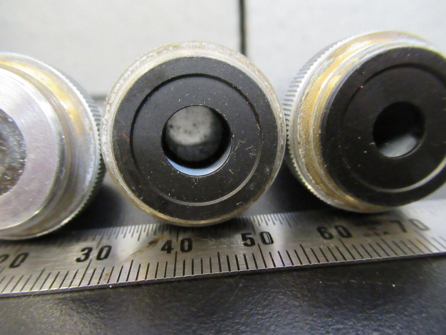 UNITRON LOT JAPAN OBJECTIVE 4X 10X 40X  MICROSCOPE PART AS PICTURED G8-A-56