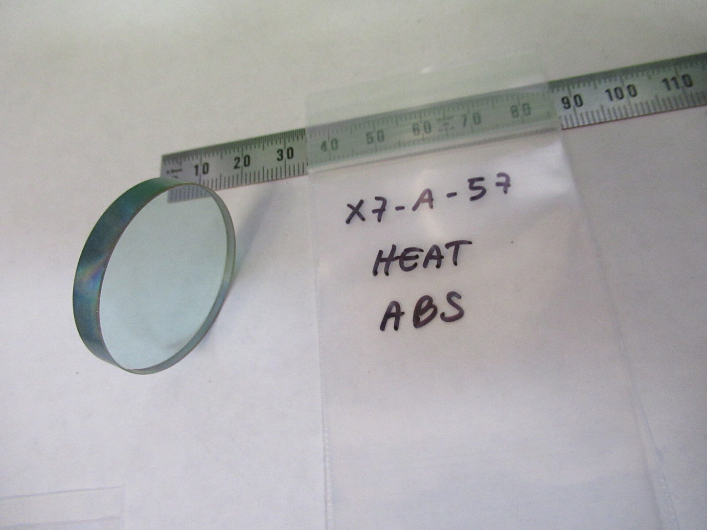 OPTICAL HEAT ABSORBER FILTER MICROSCOPE PART OPTICS AS PICTURED X7-A-57