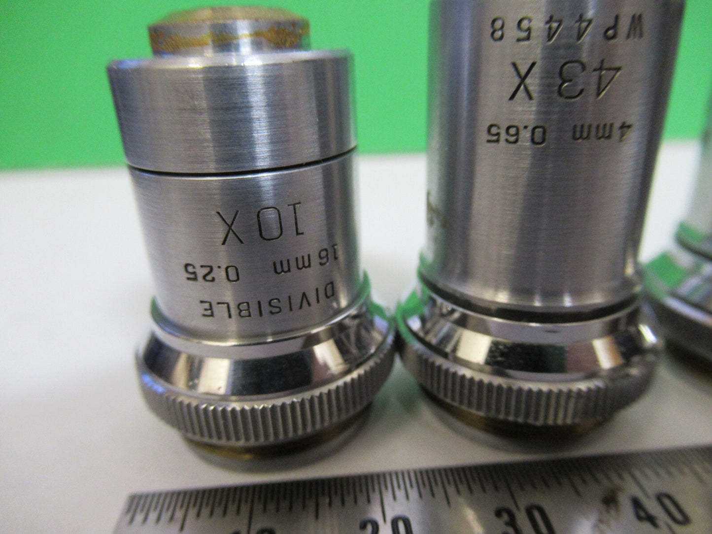 BAUSCH LOMB OBJECTIVE  LOT 10X 43X 97X MICROSCOPE PART AS PICTURED G8-A-41