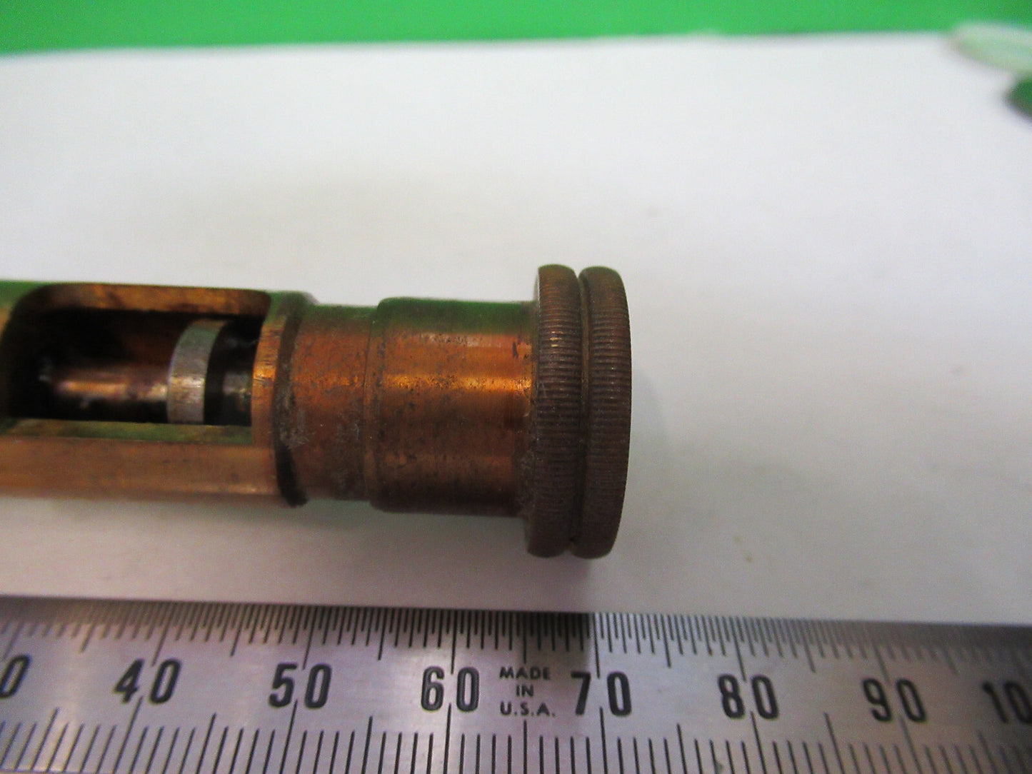 ANTIQUE BRASS BAUSCH LOMB SET OF KNOBS MICROSCOPE PART AS PICTURED X7-A-53