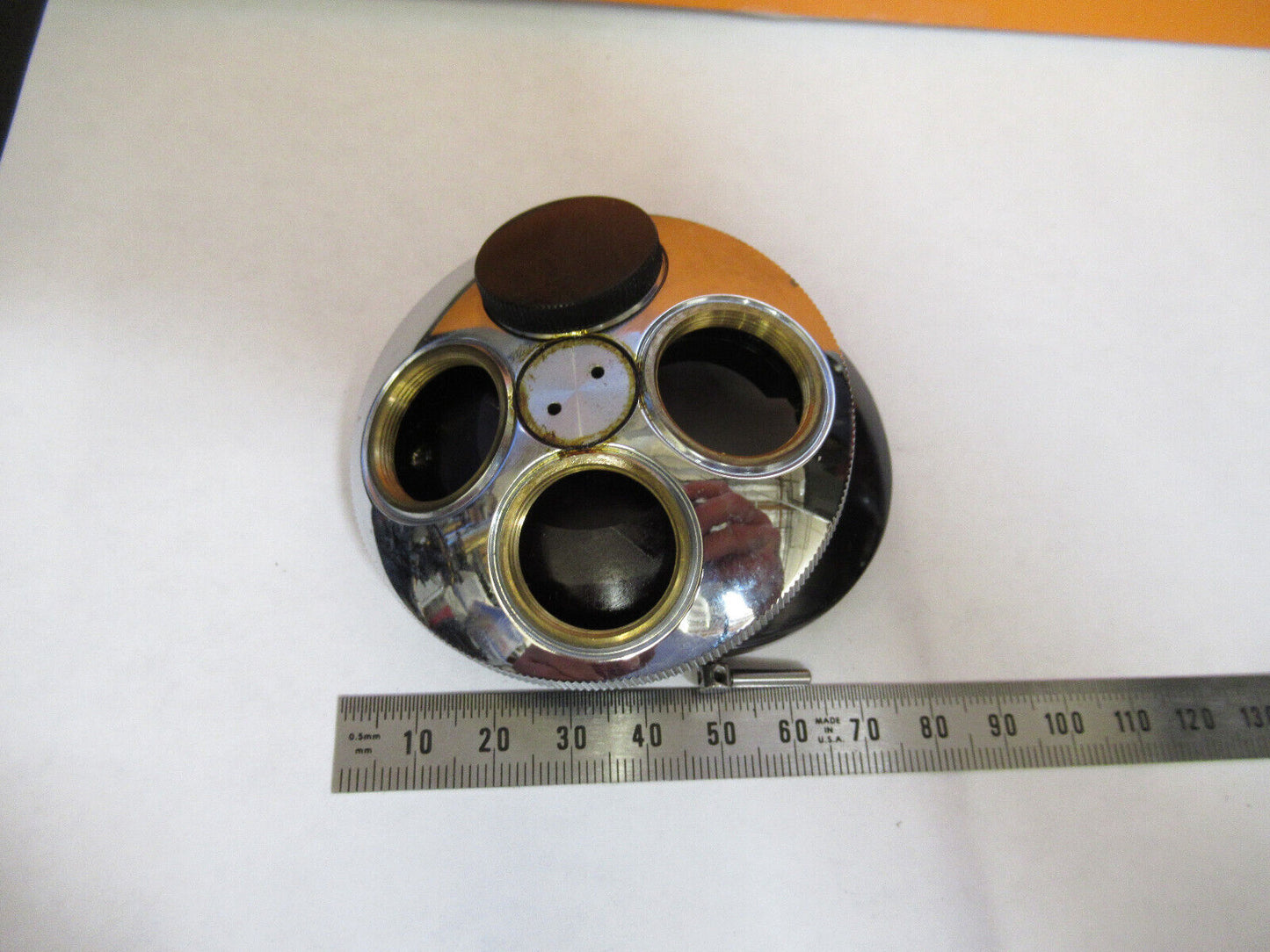 WILD HEERBRUGG SWISS M20 NOSEPIECE QUAD MICROSCOPE PART AS PICTURED Y3-A-06