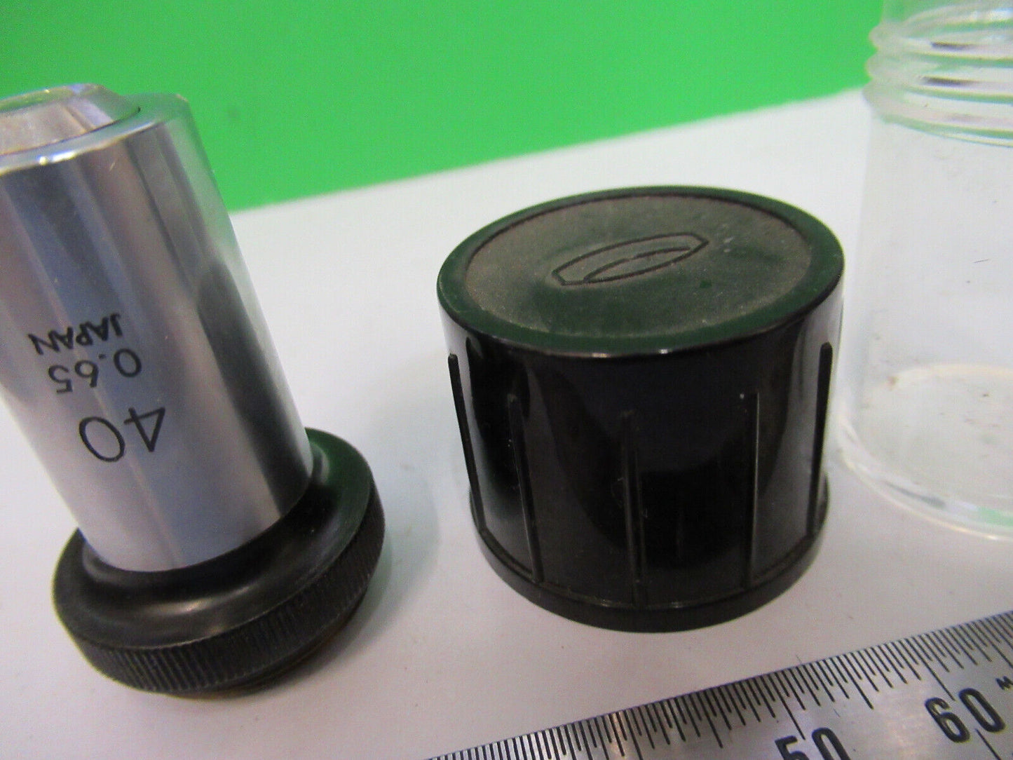 JAPAN OBJECTIVE 40X LENS OPTICS MICROSCOPE PART AS PICTURED X5-A-26