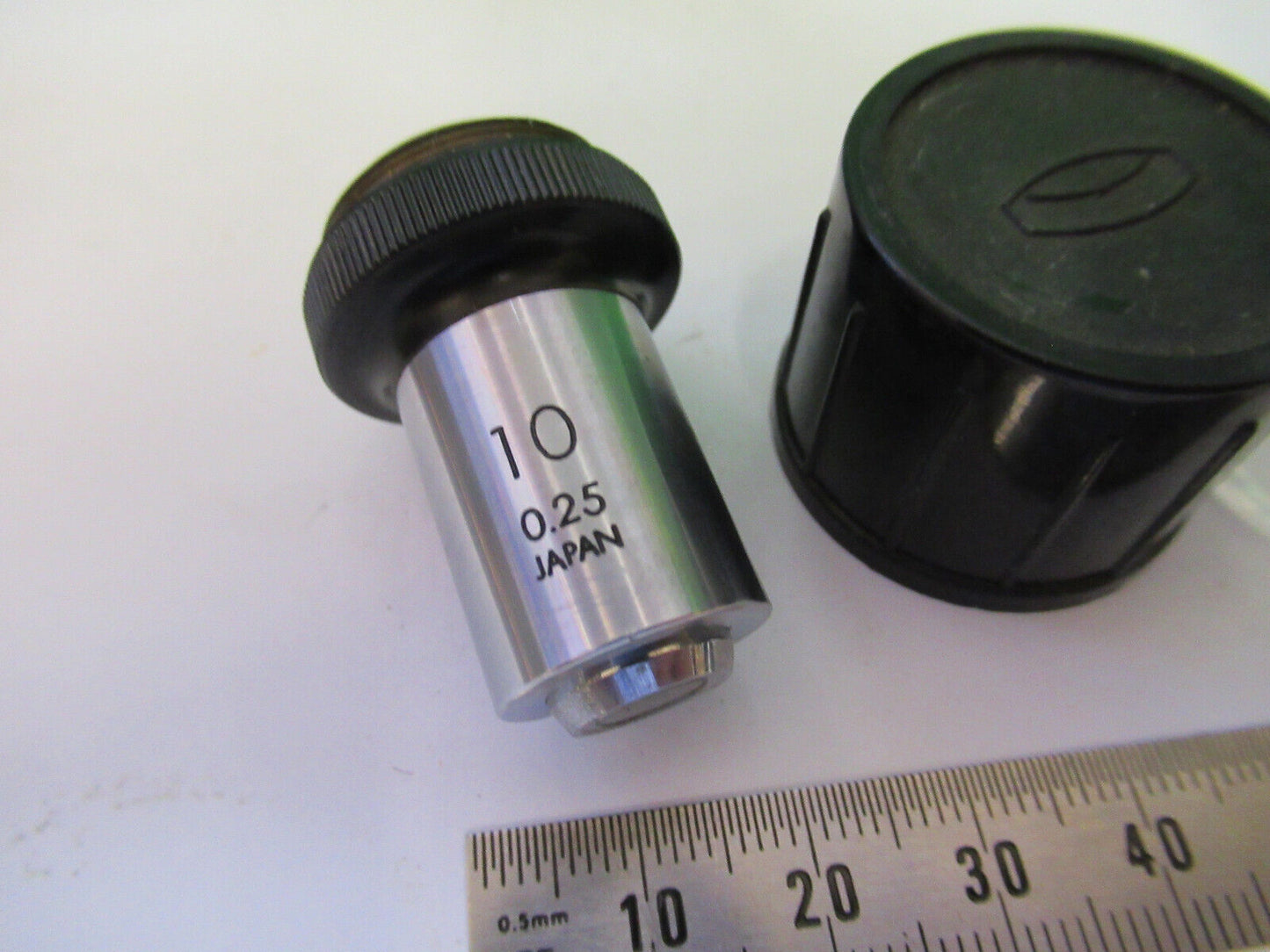 JAPAN OBJECTIVE A 10X LENS OPTICS MICROSCOPE PART AS PICTURED X5-A-27