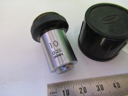 JAPAN OBJECTIVE A 10X LENS OPTICS MICROSCOPE PART AS PICTURED X5-A-27