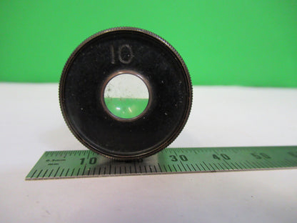 ANTIQUE 10X BAUSCH LOMB EYEPIECE LENS OCULAR MICROSCOPE PART as pictured X7-A-65