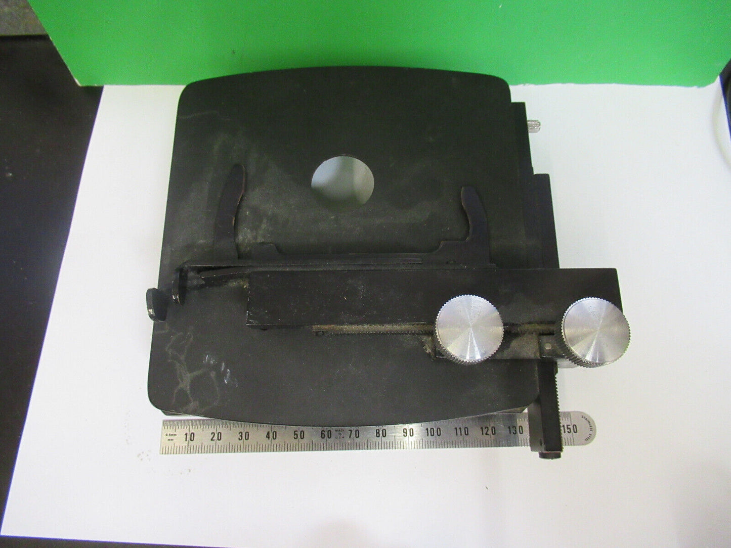 BAUSCH LOMB XY STAGE TABLE ANTIQUE MICROSCOPE PART AS PICTURED X5-A-14