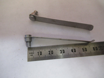 WILD HEERBRUGG SWISS M11 CLIPS PAIR MICROSCOPE PART OPTICS AS PICTURED Y4-A-107