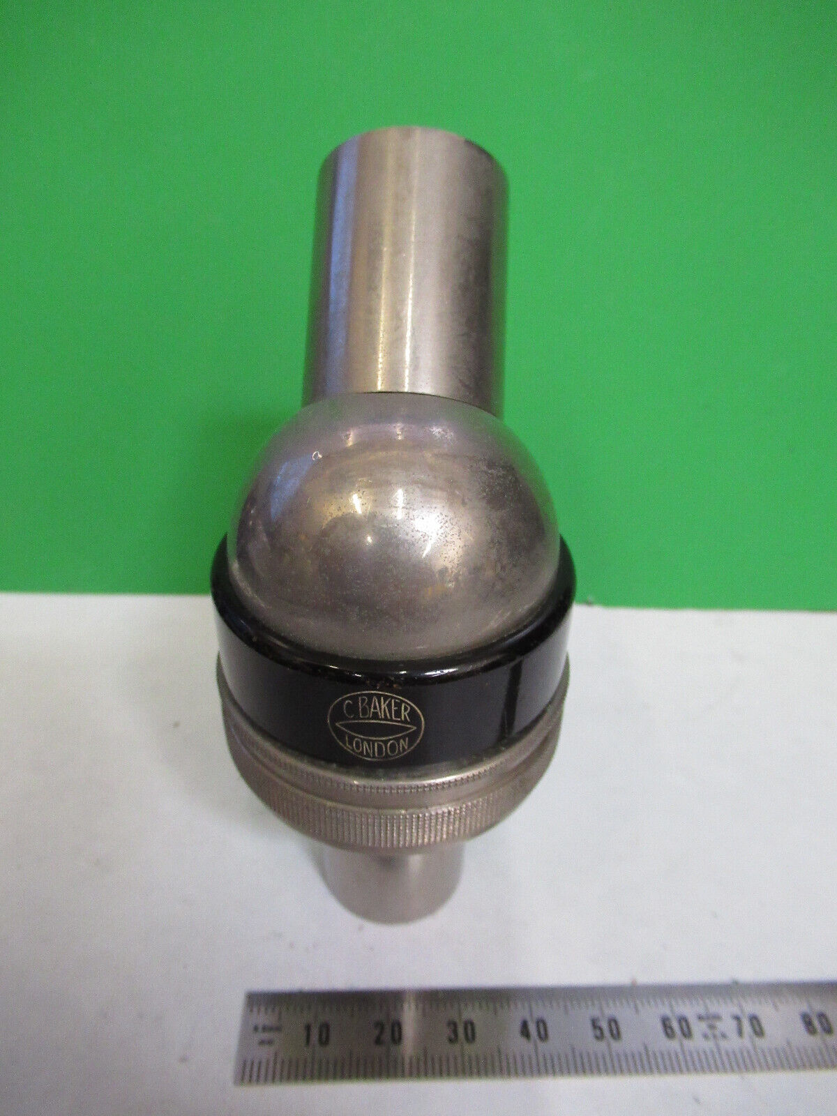 ANTIQUE C. BAKER LONDON TUBUS MONOCULAR HEAD MICROSCOPE PART AS PICTURED X2-A-75