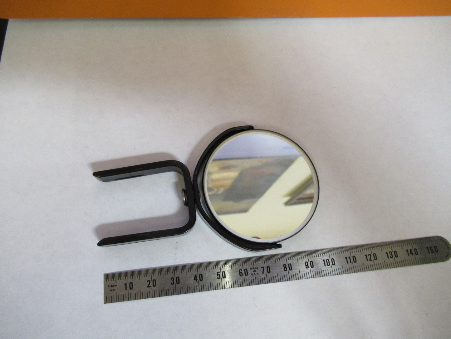 ANTIQUE BAUSCH LOMB MIRROR OPTICS MICROSCOPE PART AS PICTURED &Y3-A-04