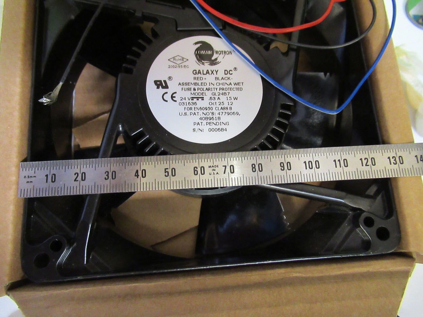 COMAIR ROTRON 24V FAN GL2487 5"X5" INDUSTRIAL COOLING AS PICTURED X7-A-47