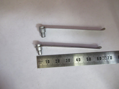WILD HEERBRUGG SWISS M11 CLIPS PAIR MICROSCOPE PART OPTICS AS PICTURED Y4-A-107