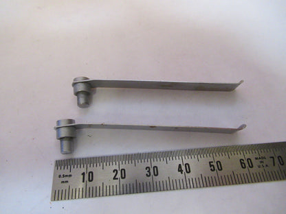 WILD HEERBRUGG SWISS M11 CLIPS PAIR MICROSCOPE PART OPTICS AS PICTURED Y4-A-107