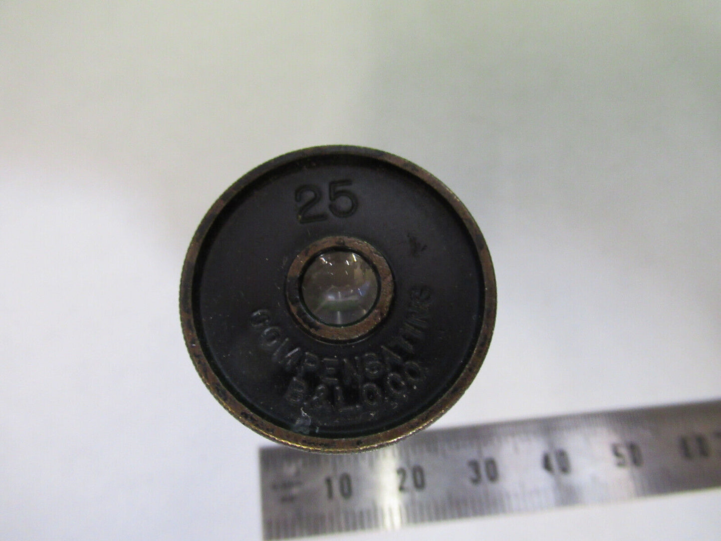 ANTIQUE BAUSCH LOMB 25X EYEPIECE LENS OCULAR MICROSCOPE PART as pictured X7-A-21