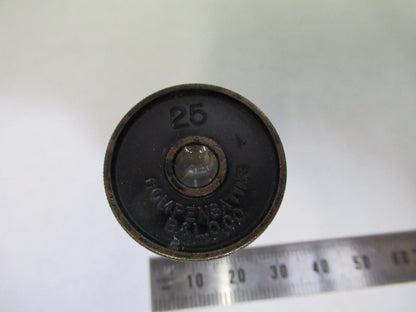 ANTIQUE BAUSCH LOMB 25X EYEPIECE LENS OCULAR MICROSCOPE PART as pictured X7-A-21