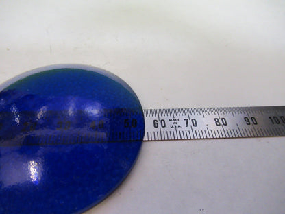 OPTICAL WEIRD BLUE GLASS CONCAVE CONVEX FILTER OPTICS  AS PICTURED X9-B-79