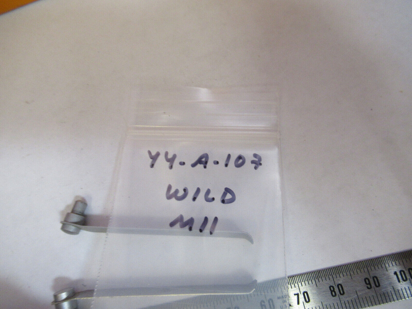 WILD HEERBRUGG SWISS M11 CLIPS PAIR MICROSCOPE PART OPTICS AS PICTURED Y4-A-107