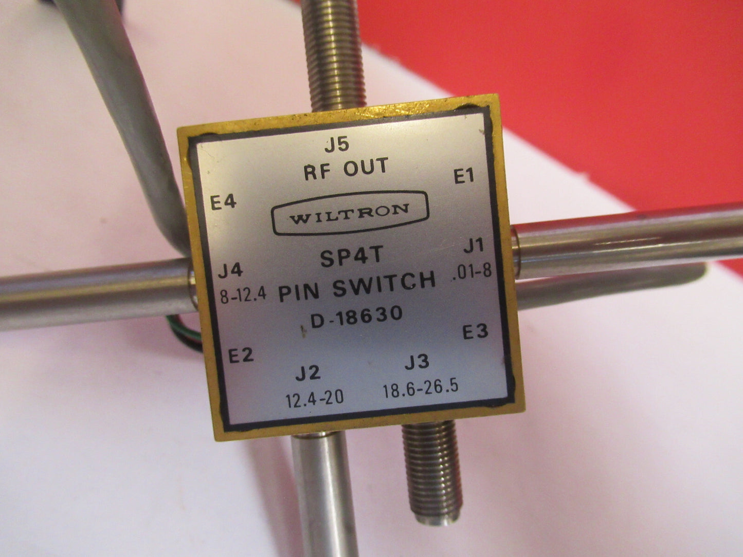WILTRON D-18630  SP4T PIN SWITCH MICROWAVE RF FREQUENCY GHz AS PICTURED T7-A-43