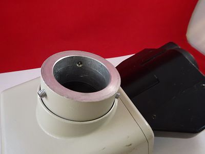 MICROSCOPE PART NIKON JAPAN TRINOCULAR HEAD OPTICS AS IS BIN#73-15