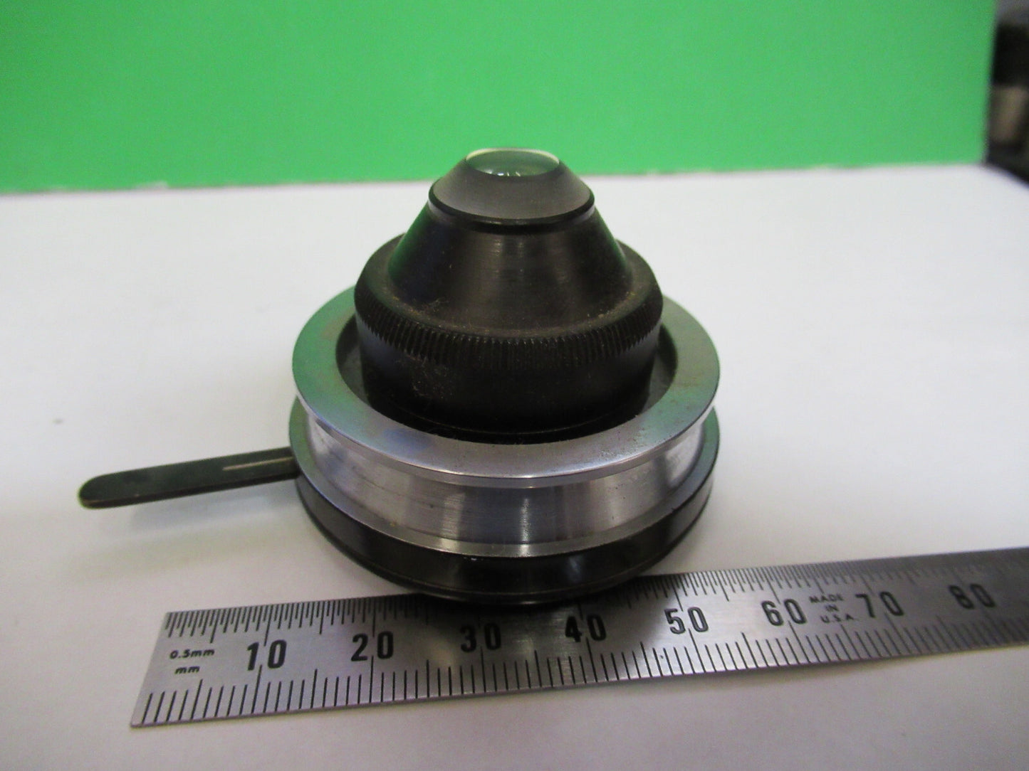 SPENCER AO ANTIQUE CONDENSER +IRIS OPTICS MICROSCOPE PART AS PICTURED 80-B-16