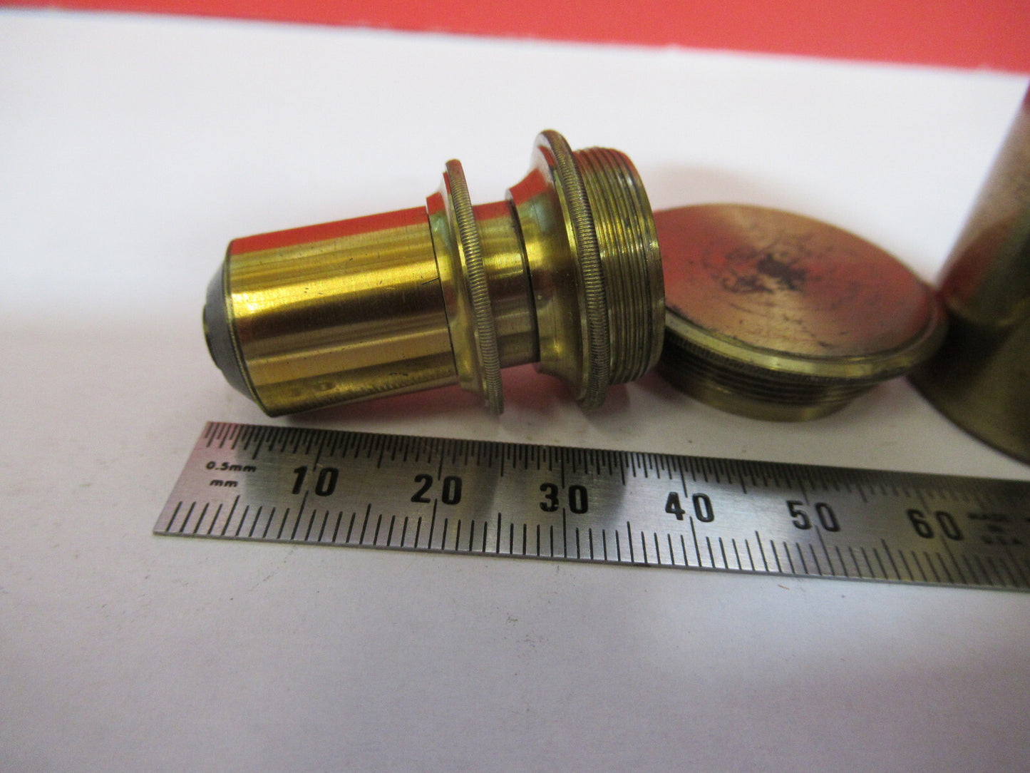 Antique Brass Beck London Objective Lens Microscope Part