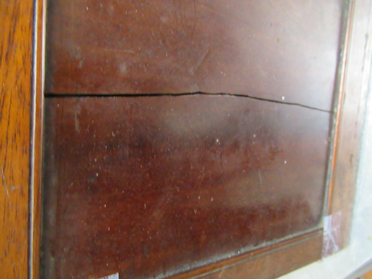Antique Powell UK empty Wood Case Old British Microscope Part