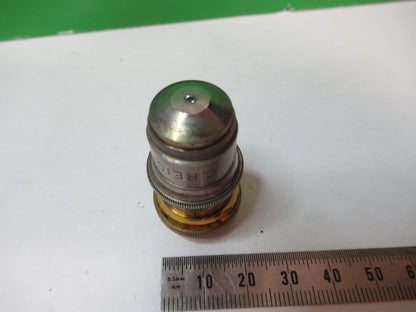 ANTIQUE BRASS REICHERT AUSTRIA OBJECTIVE MICROSCOPE PART AS PICTURED T6-A-39