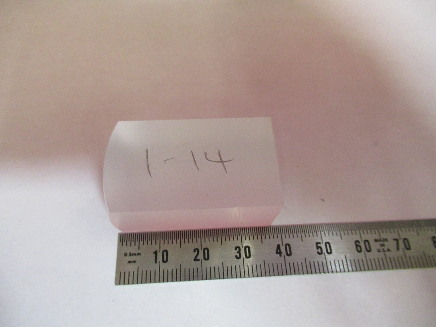 OPTICAL RECTANGULAR CONVEX LENS UNCOATED OPTICS  AS PICTURED T1-A-74