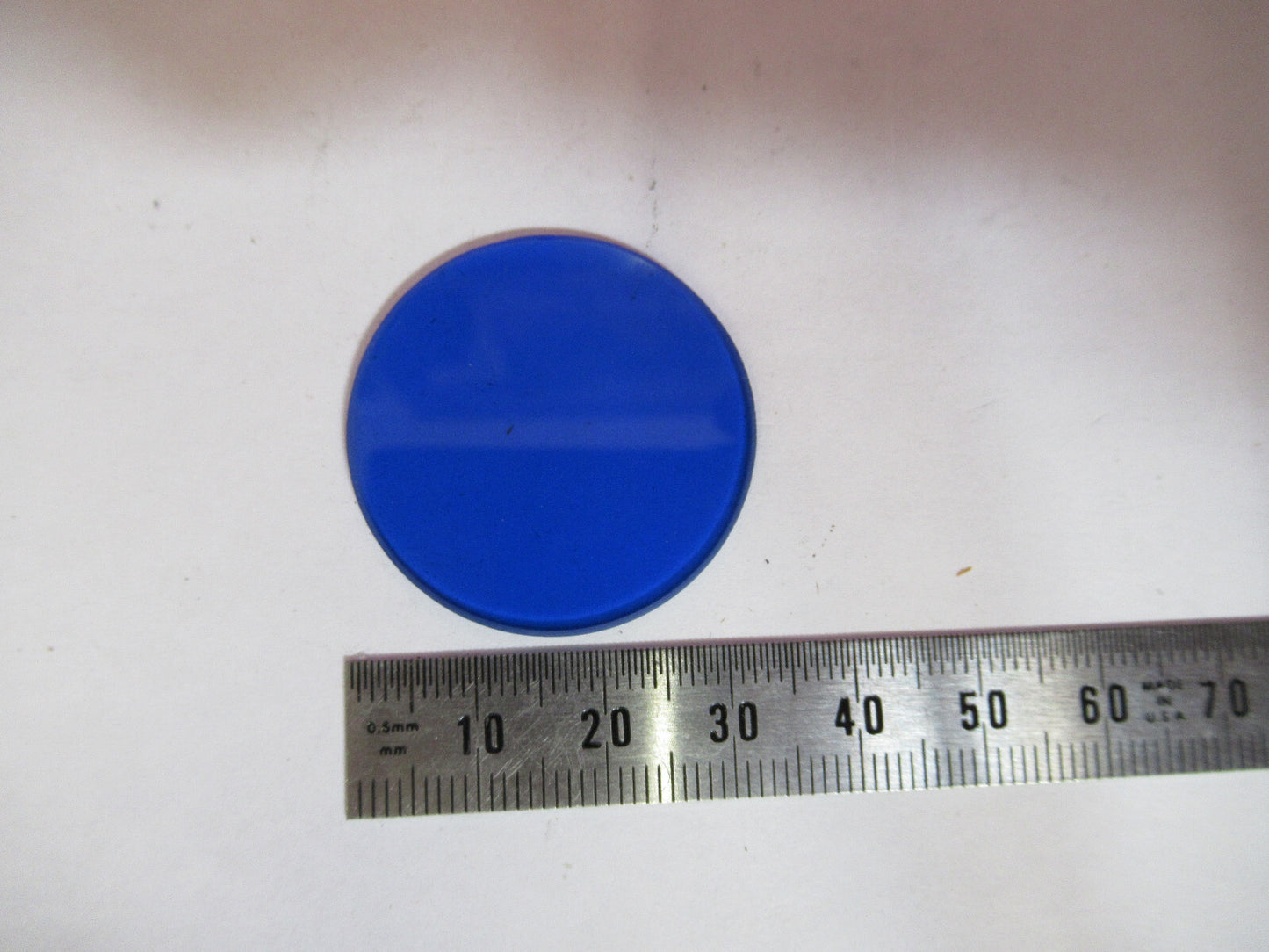 ANTIQUE BAUSCH LOMB BLUE GLASS FILTER OPTICS MICROSCOPE PART AS PICTURED T9-A-43