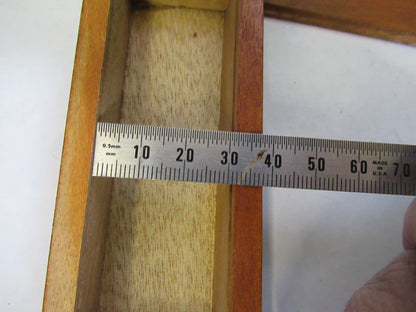 ANTIQUE ERNST LEITZ MINI WOOD BOX DRAWER MICROSCOPE PART AS PICTURED  X2-A-99