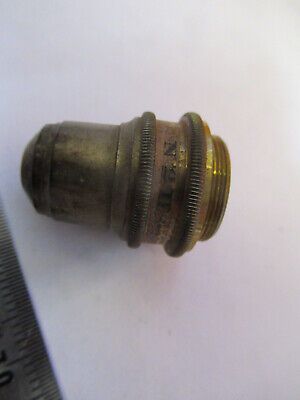 ANTIQUE BRASS RARE SEIBERT OBJECTIVE MICROSCOPE PART AS PICTURED 4B-FT-21